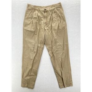 Patagonia Hiking Pants Mens 36x30 Brown Organic Cotton Pleated Tapered Outdoor
